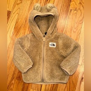The North Face Tan Sherpa Jacket,  12-18 Months